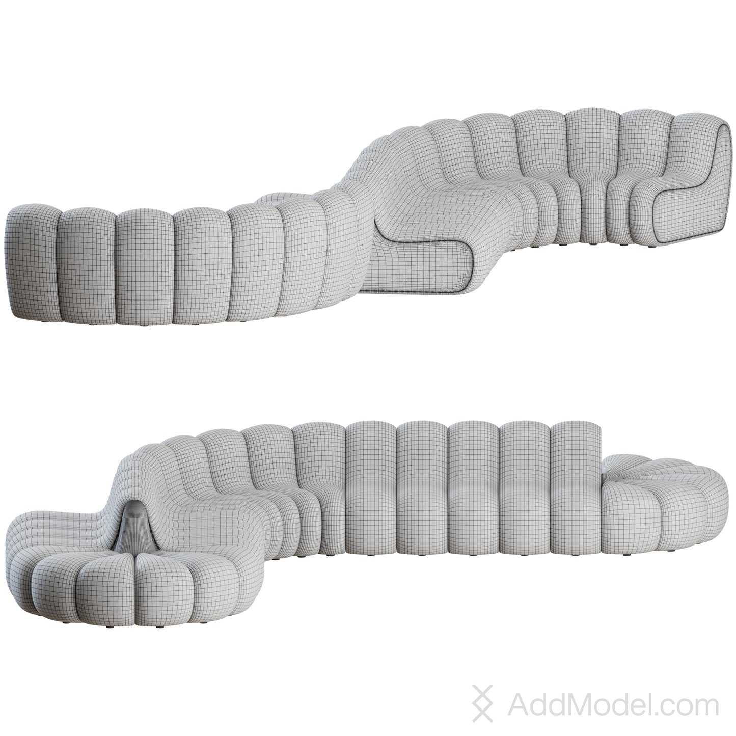 Jagger Modular Sofa Set 03 By Norr11 3D Model