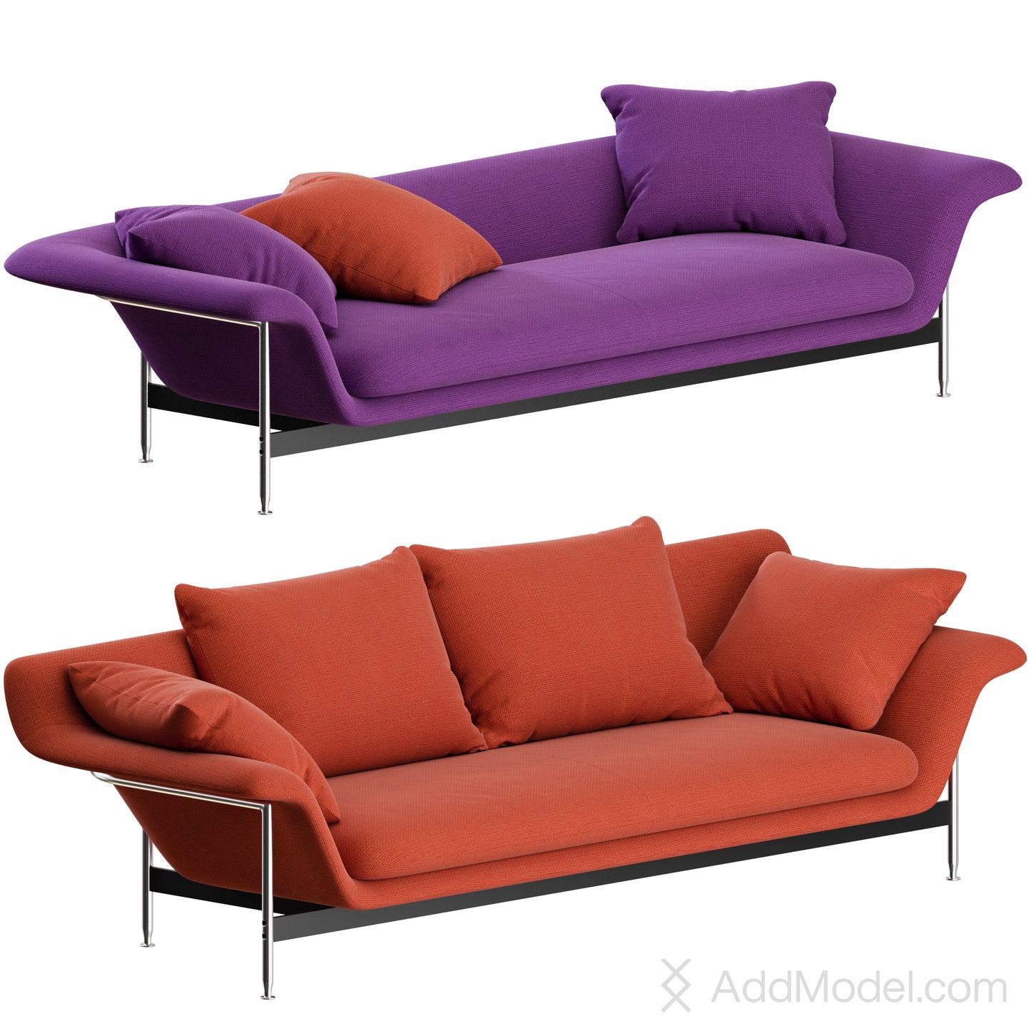 Esosoft Sofa By Cassina 3D Model