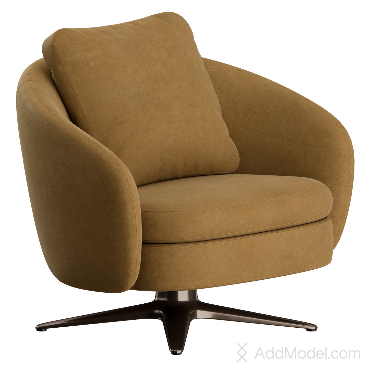 Orbis Swivel Armchair By Poliform 3D Model