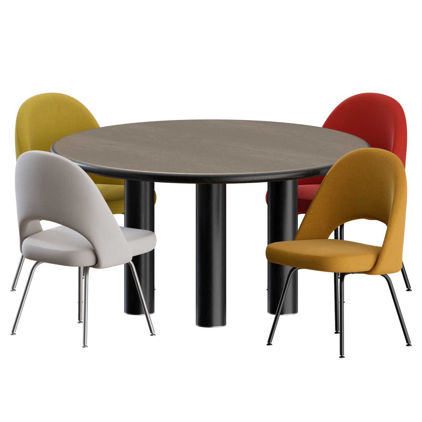 Dining Set 02 By Knoll 3D Model