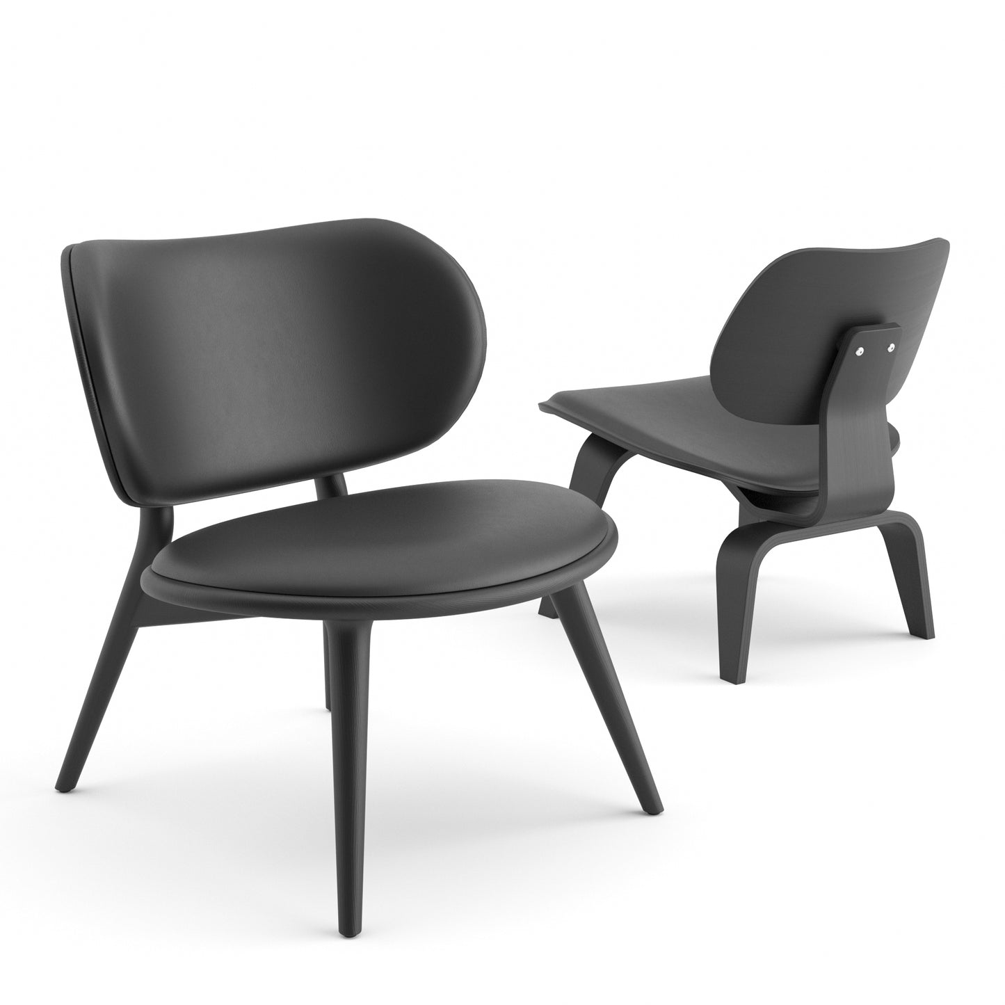 Scandinavian Lounge Chairs By Mater and Vitra 3D Model