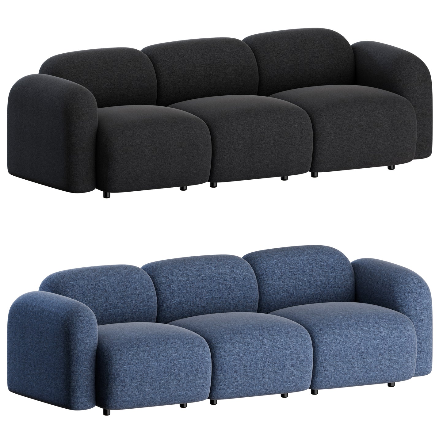 Swell Sofa 3 Seater By Normann Copenhagen 3D Model