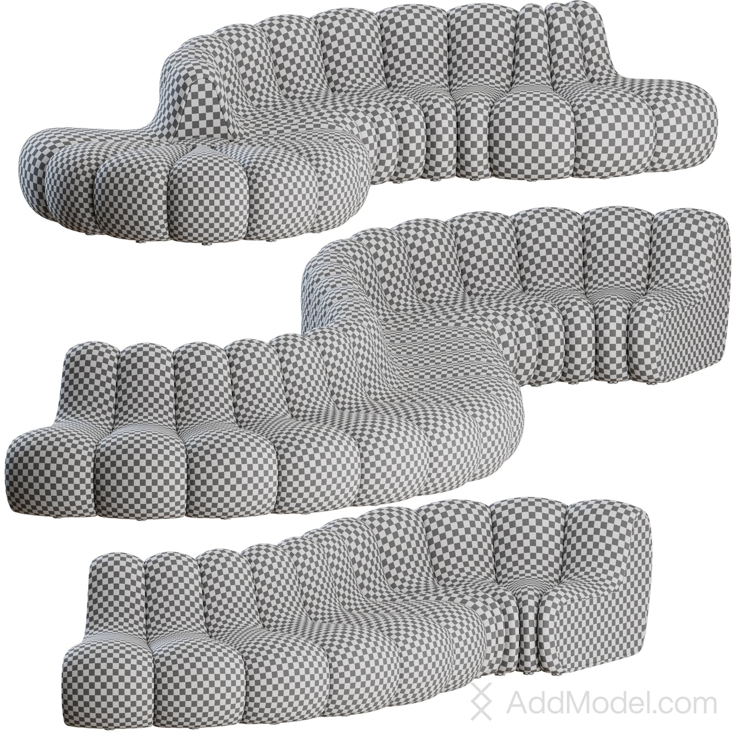 Jagger Modular Sofa Set 01 By Norr11 3D Model