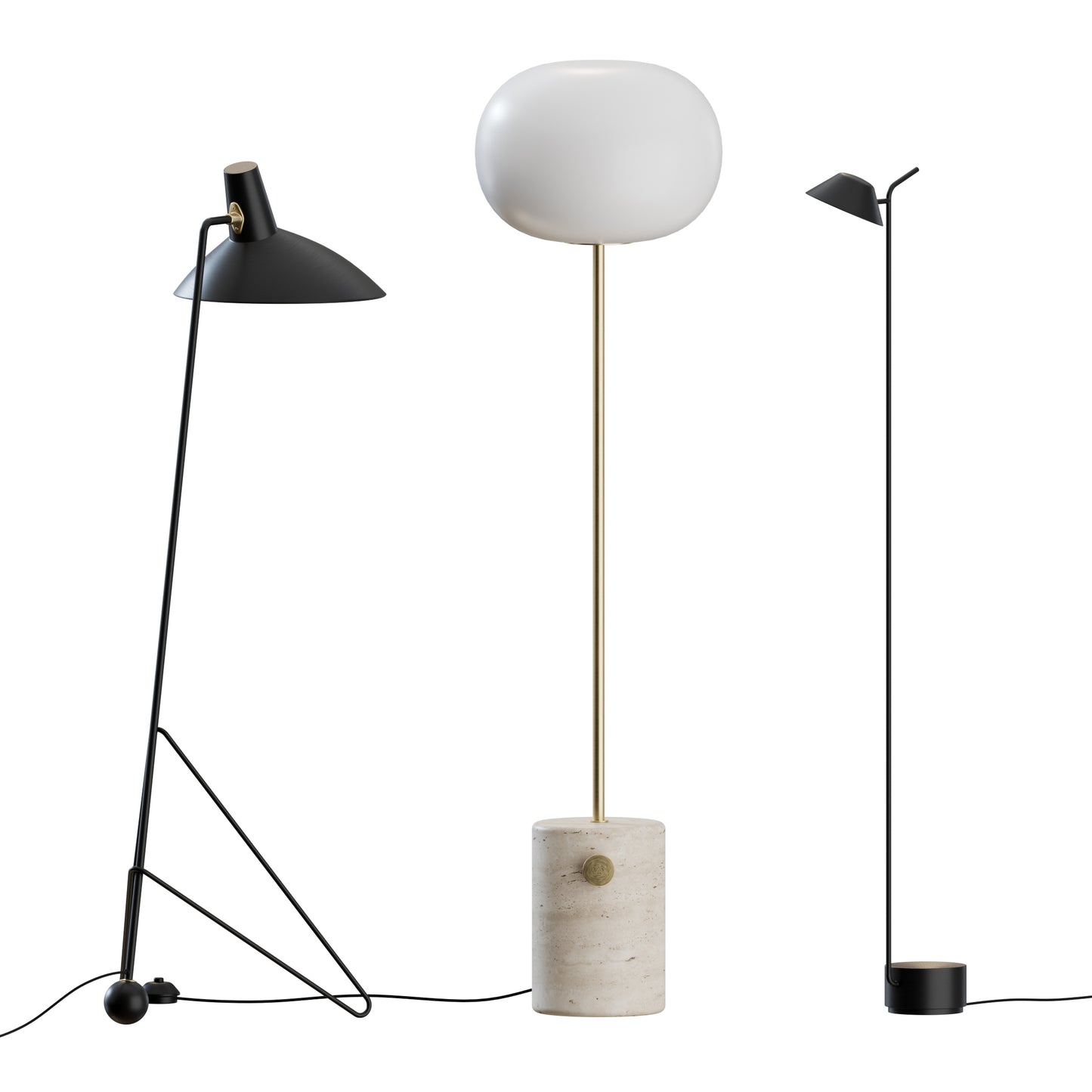 Floor Lamps Set 02 3D Model