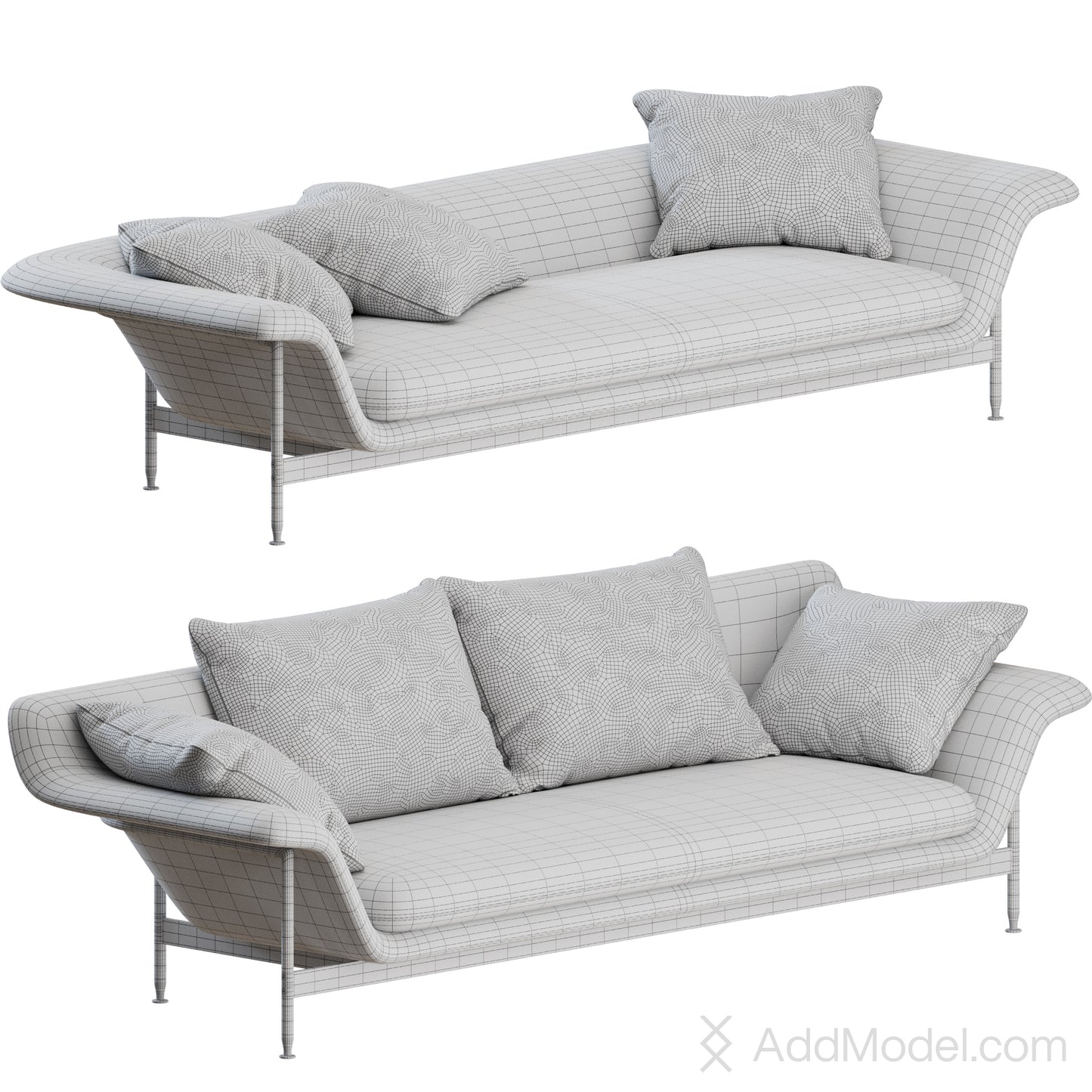 Esosoft Sofa By Cassina 3D Model