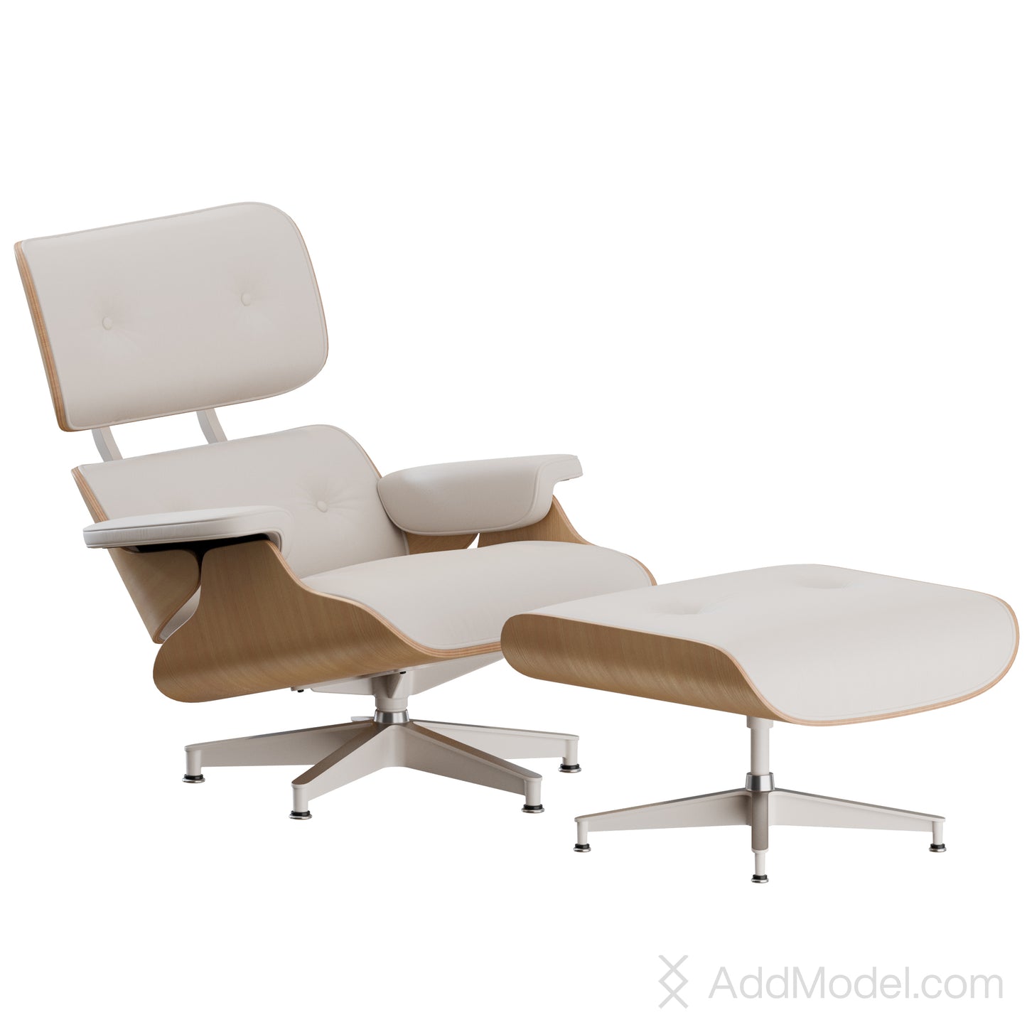 Eames Lounge Chair and Ottoman By Herman Miller 3D Model