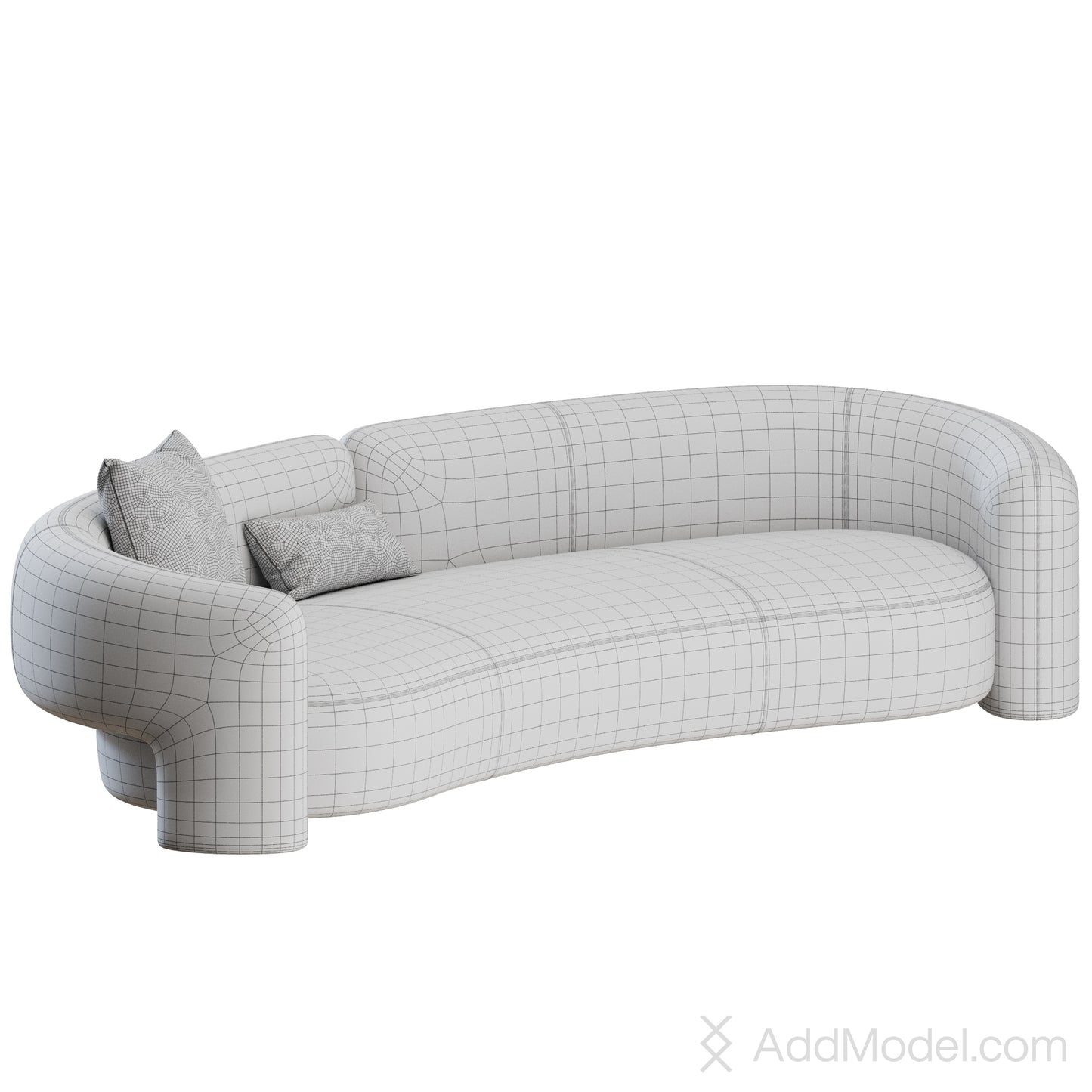 Dudet Bold Curved Sofa By Cassina 3D Model