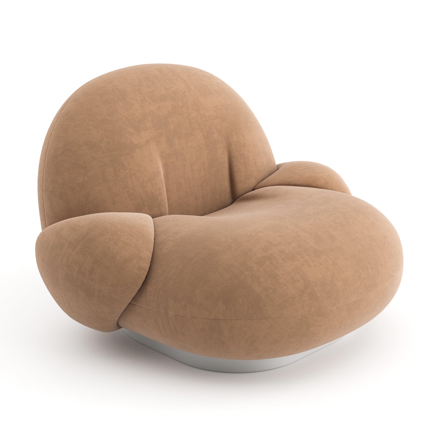 Pacha Lounge Chair With Armrest By Gubi 3D Model