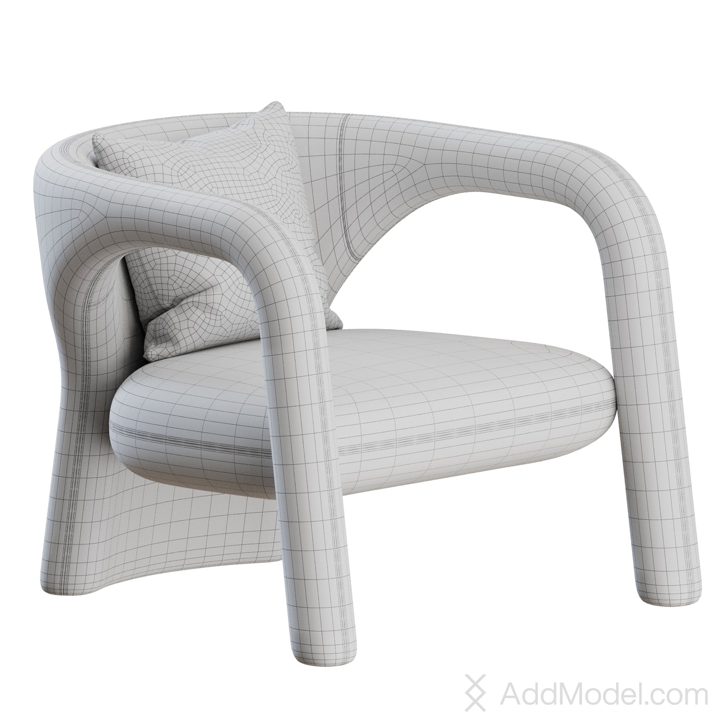 Aimee Lounge Armchair By Baxter 3D Model