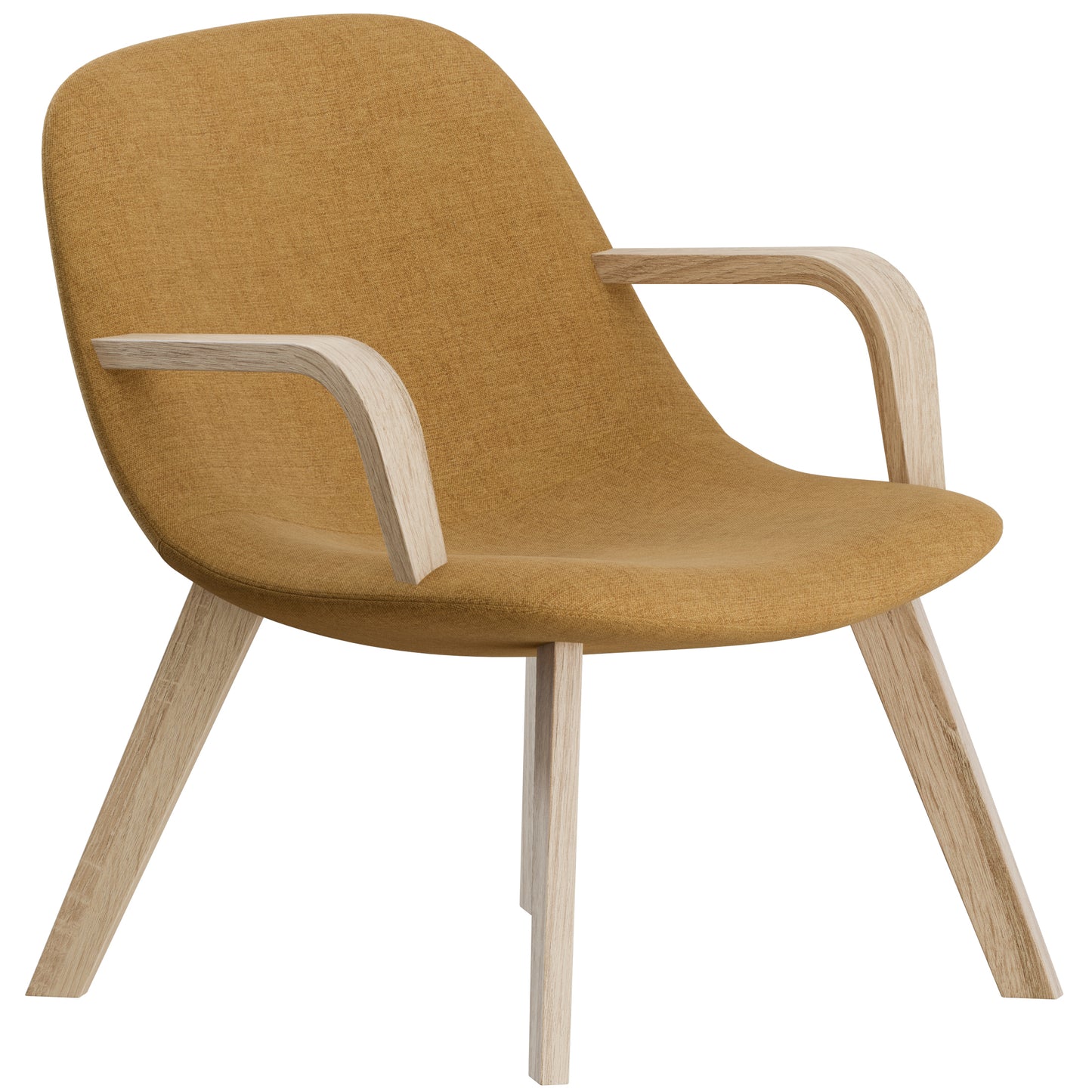 Eyes Lounge Wood Base Armchair By Fredericia 3D Model