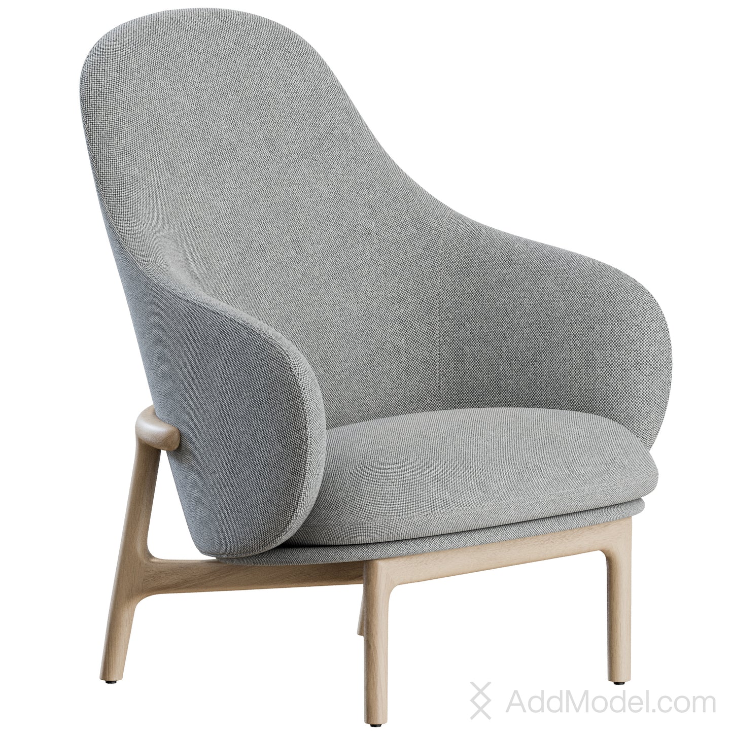 Mela Lounge High Armchair By Artisan 3D Model