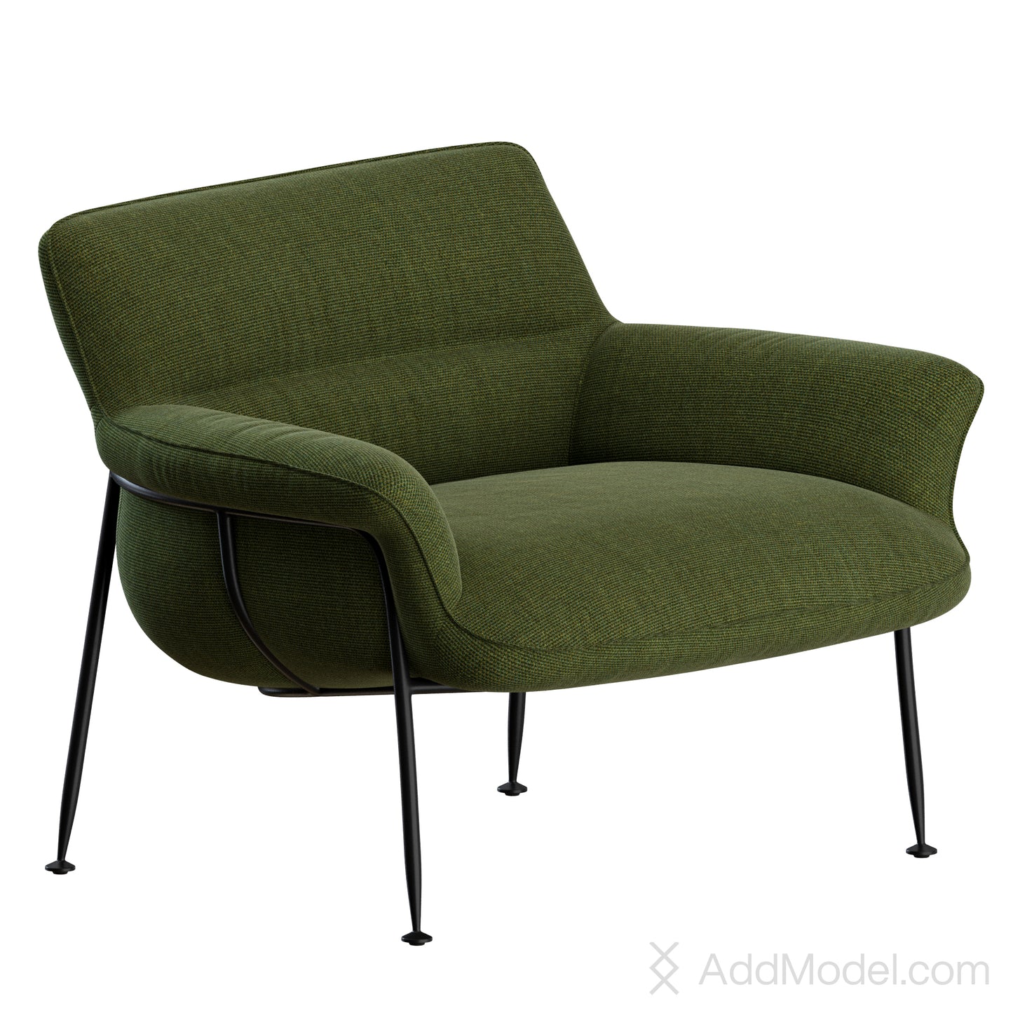 Duvet Lounge Chair By Wendelbo 3D Model