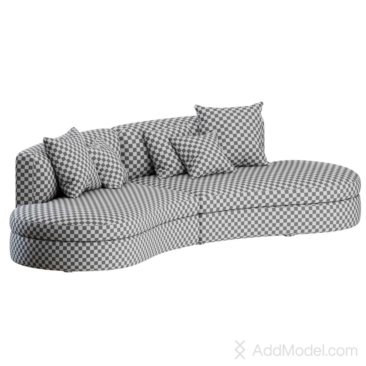 Coda Curved Sofa By Newworks 3D Model