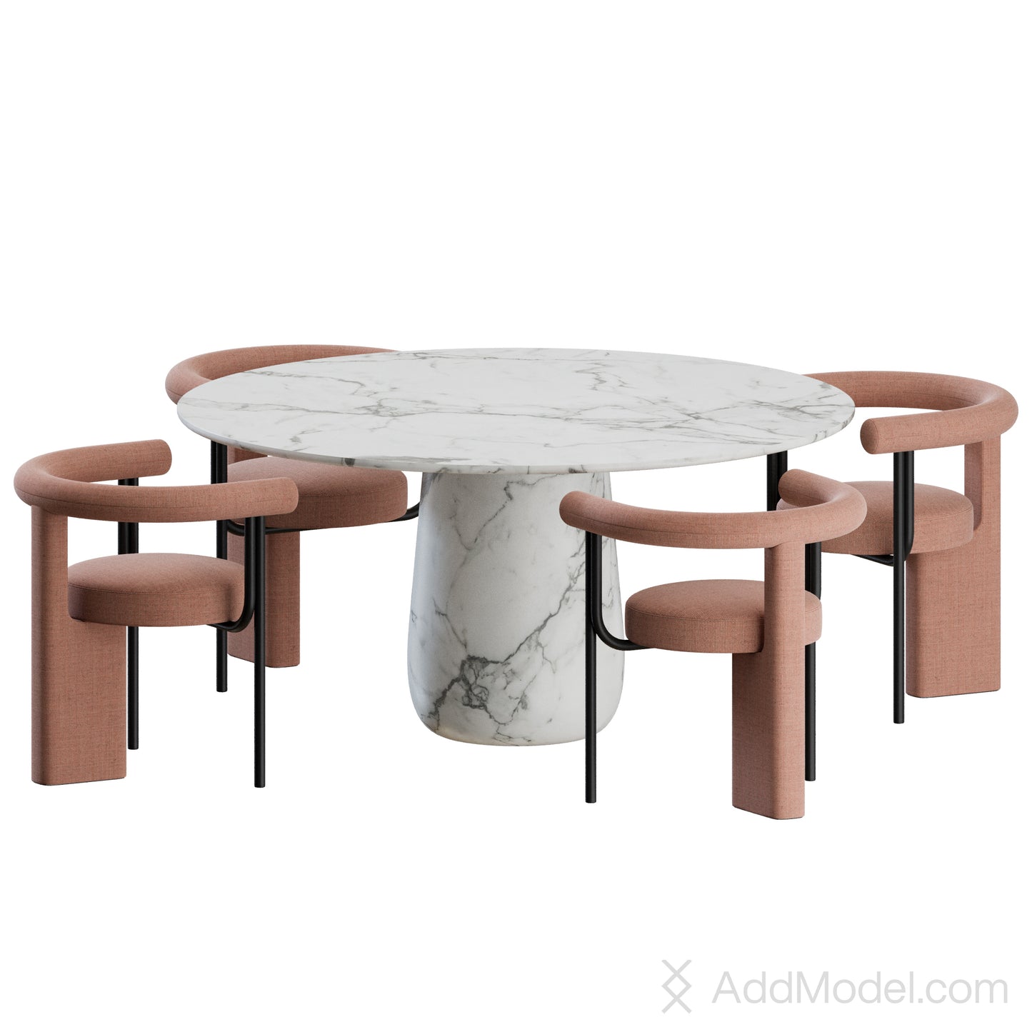 Balance Dining Set By Woo 3D Model