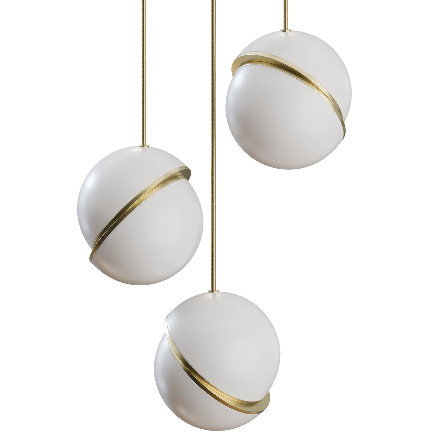 Mini Crescent Chandelier 3 Piece By Lee Broom 3D Model