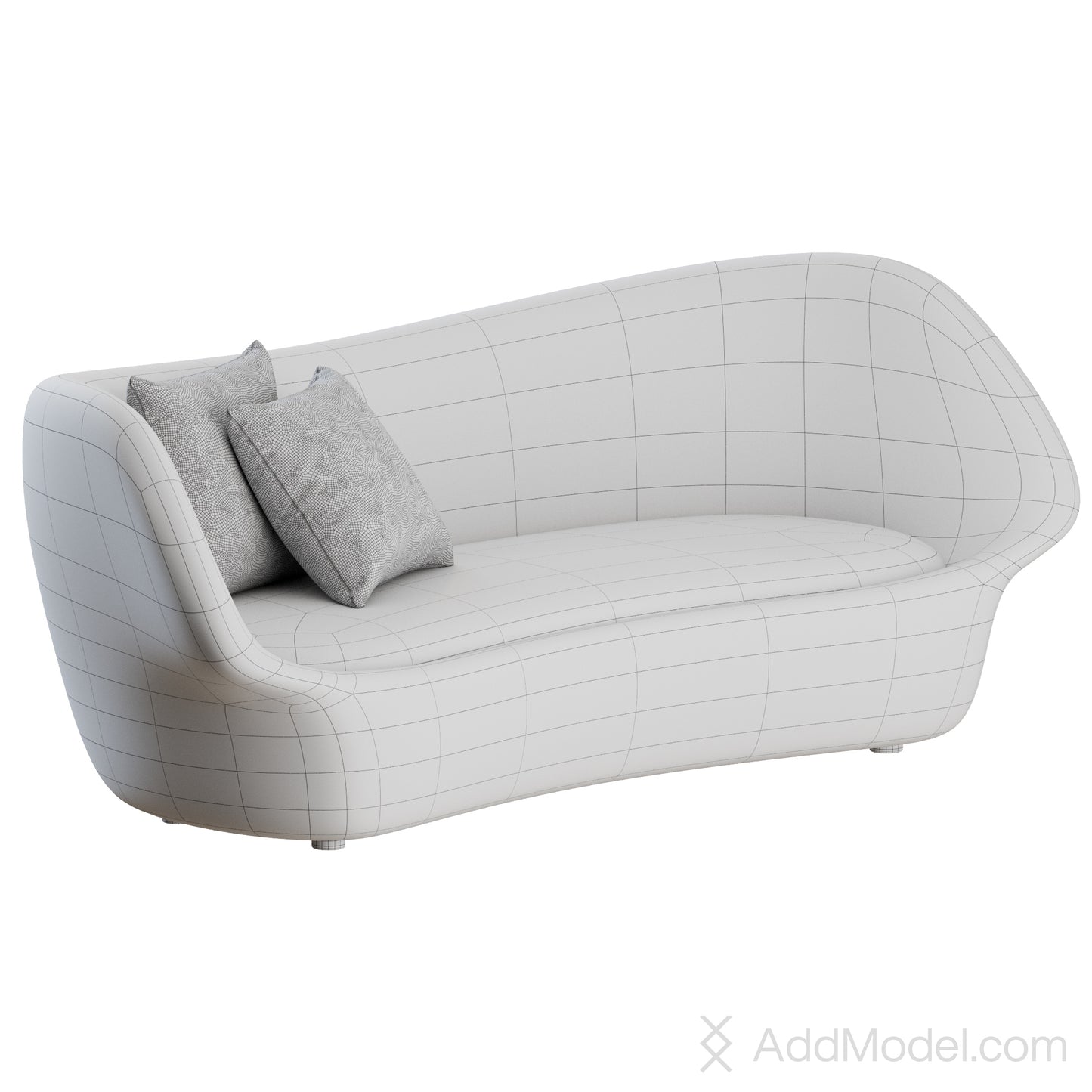 Splash Curved Sofa By Natuzzi 3D Model