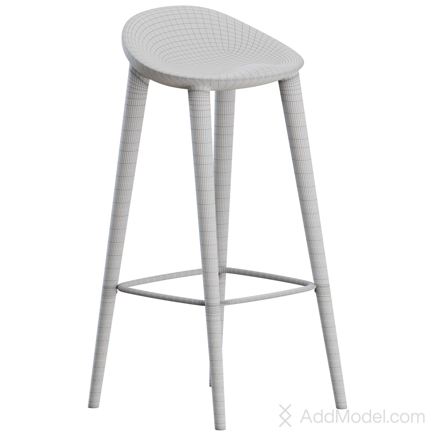 Miyazaki Bar Stool By Miyazaki Chair Factory 3D Model