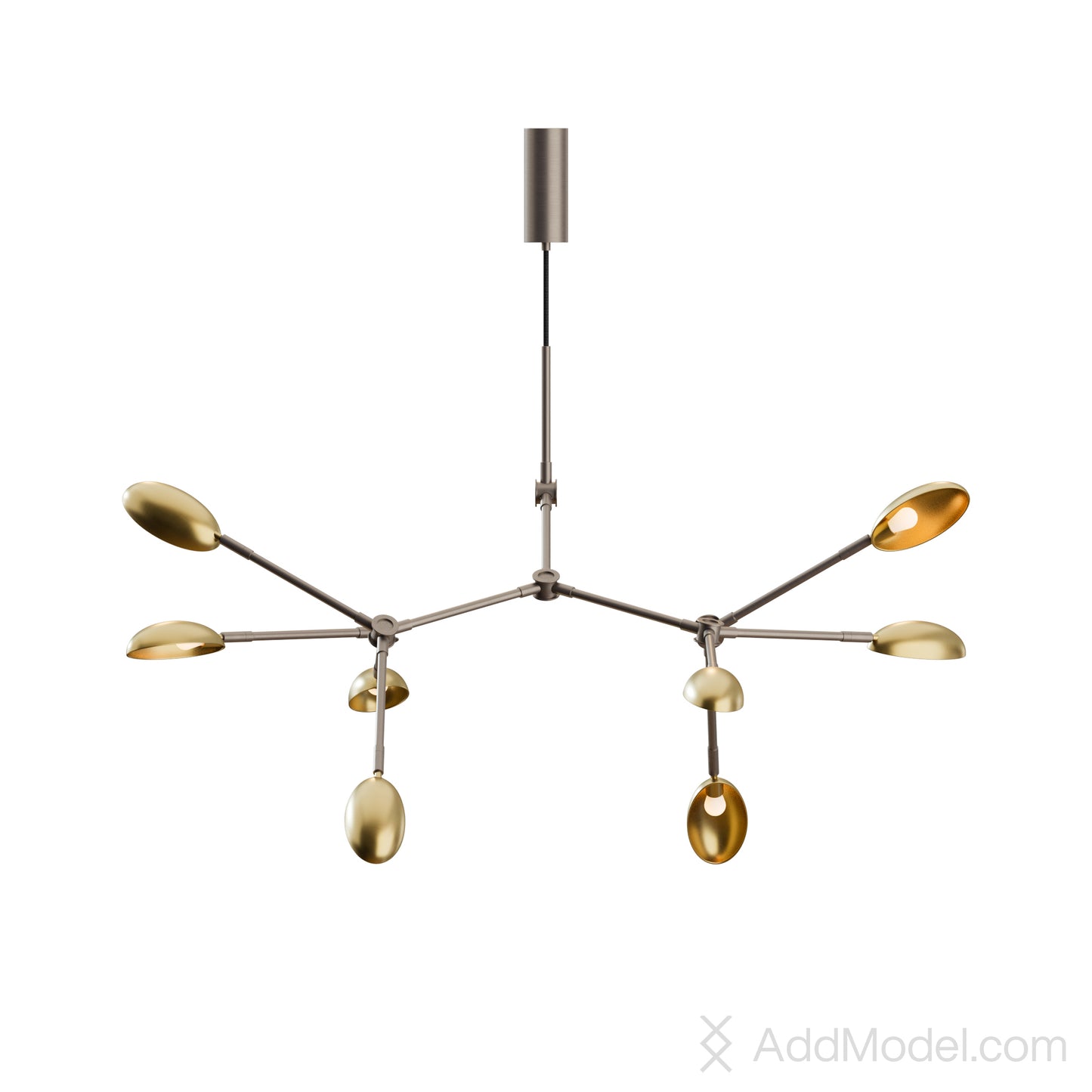 Drop Chandelier Brass By 101 Copenhagen 3D Model