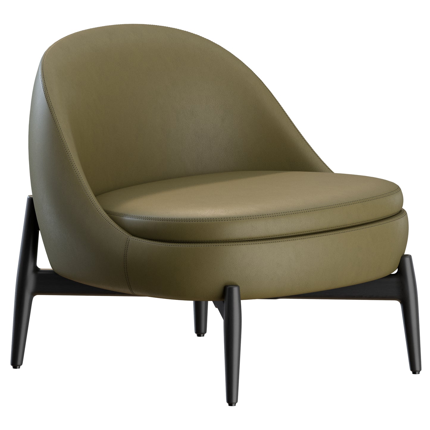 Sendai Armchair Wood Minotti 3D Model