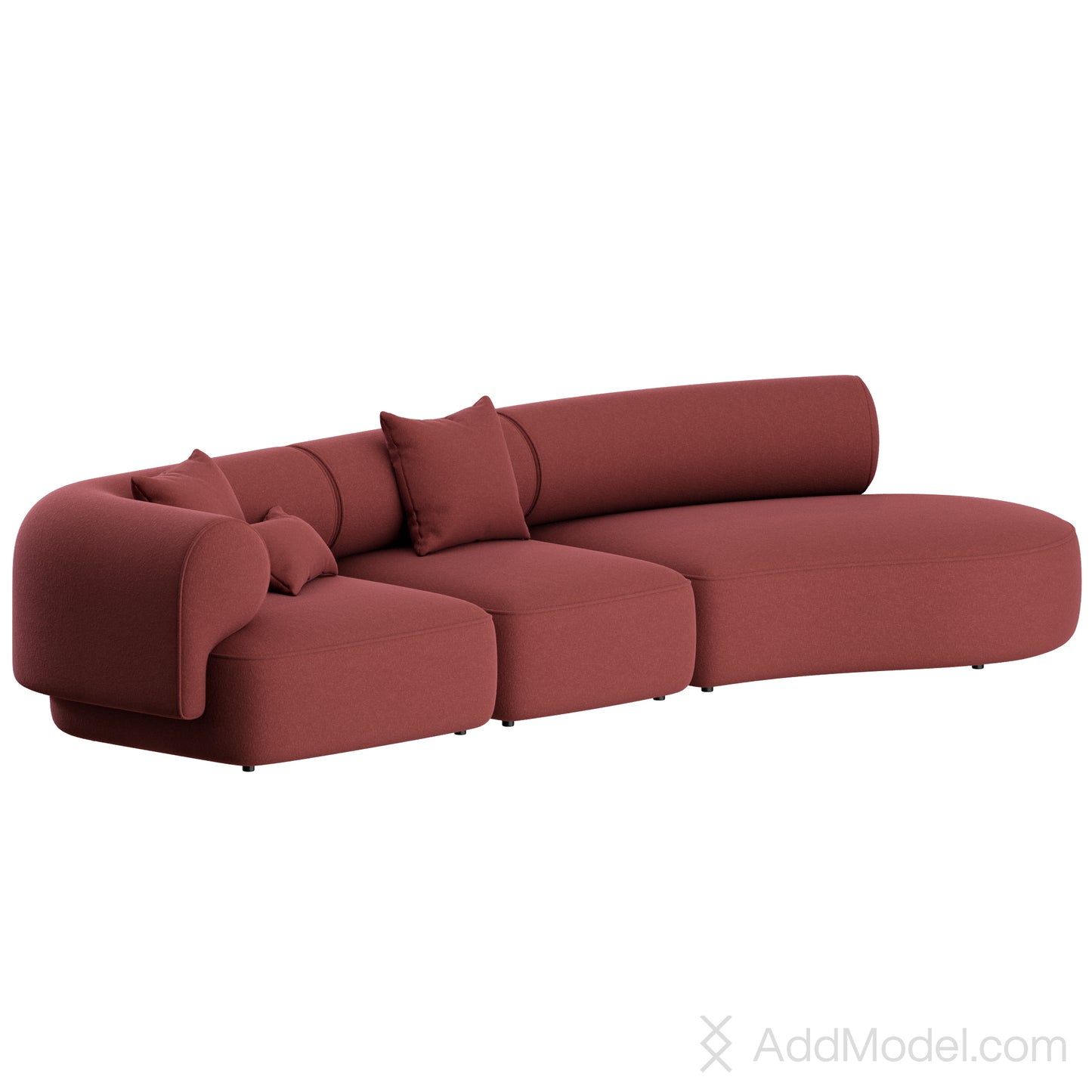 Melody Curved Sofa By Natuzzi 3D Model