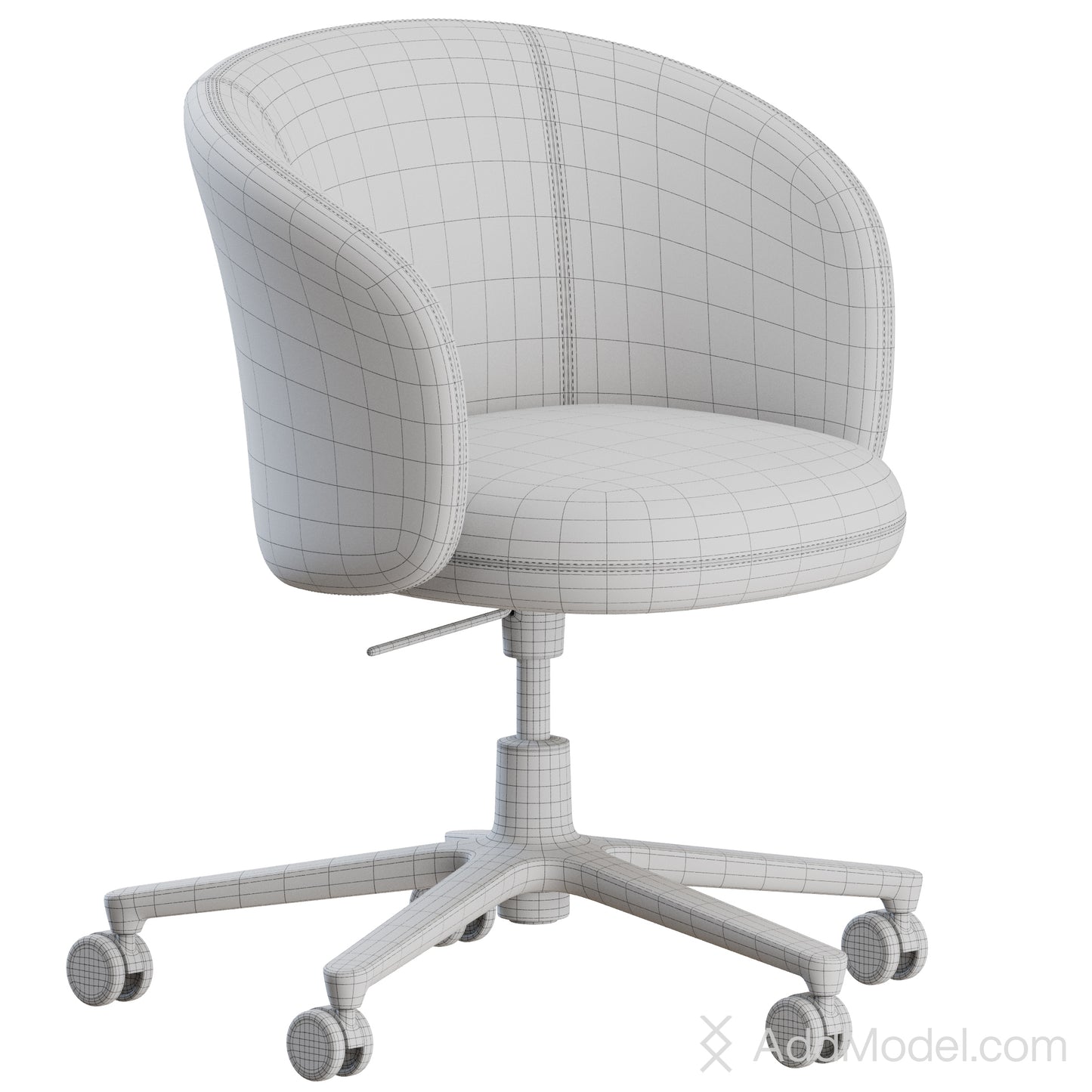 Mikado Office Chair 5 Legs By Vitra 3D Model