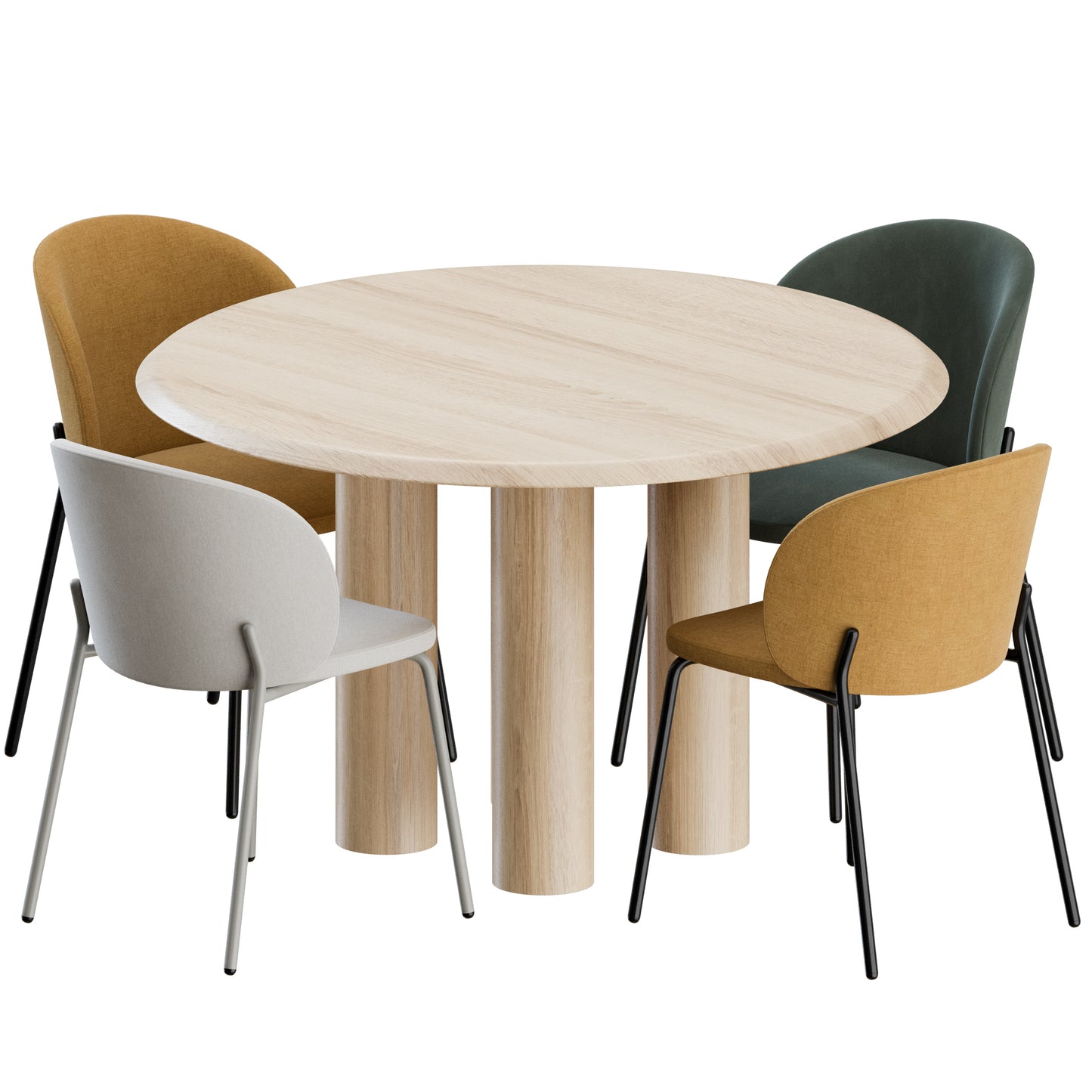 Dining Set By BoConcept & Fredericia 3D Model