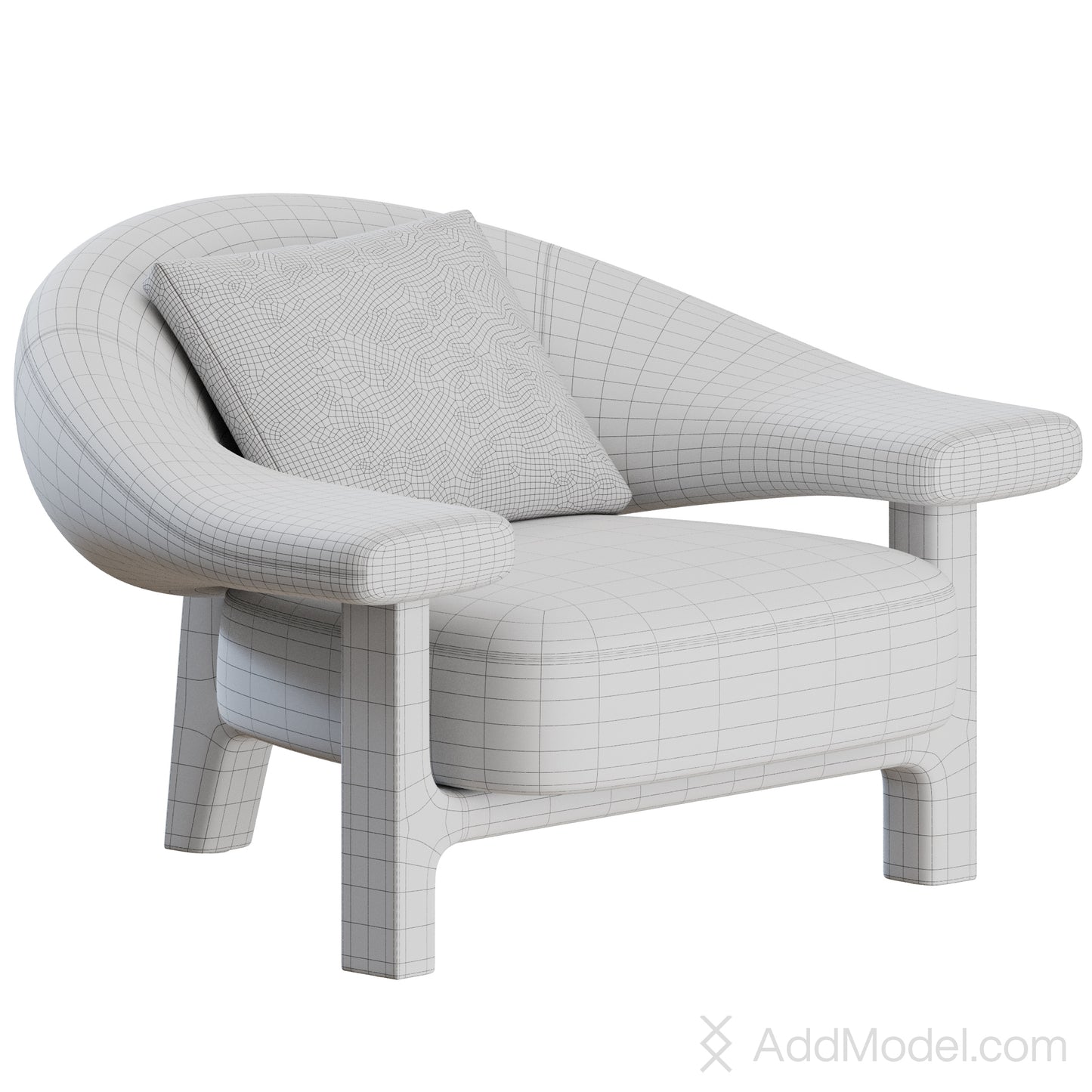 Owen Armchair By Poliform 3D Model
