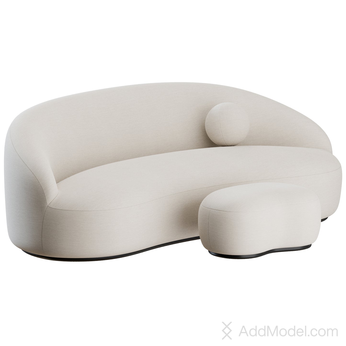 Margas LC4 Sofa and Pouf By &Tradition 3D Model