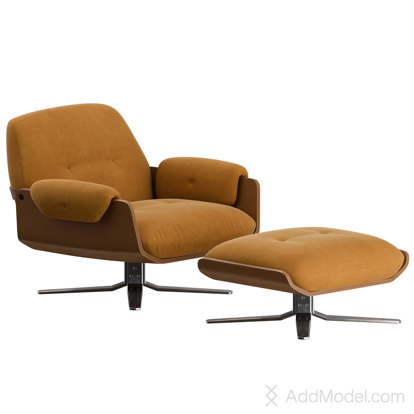 Laurel Armchair By Minotti 3D Model