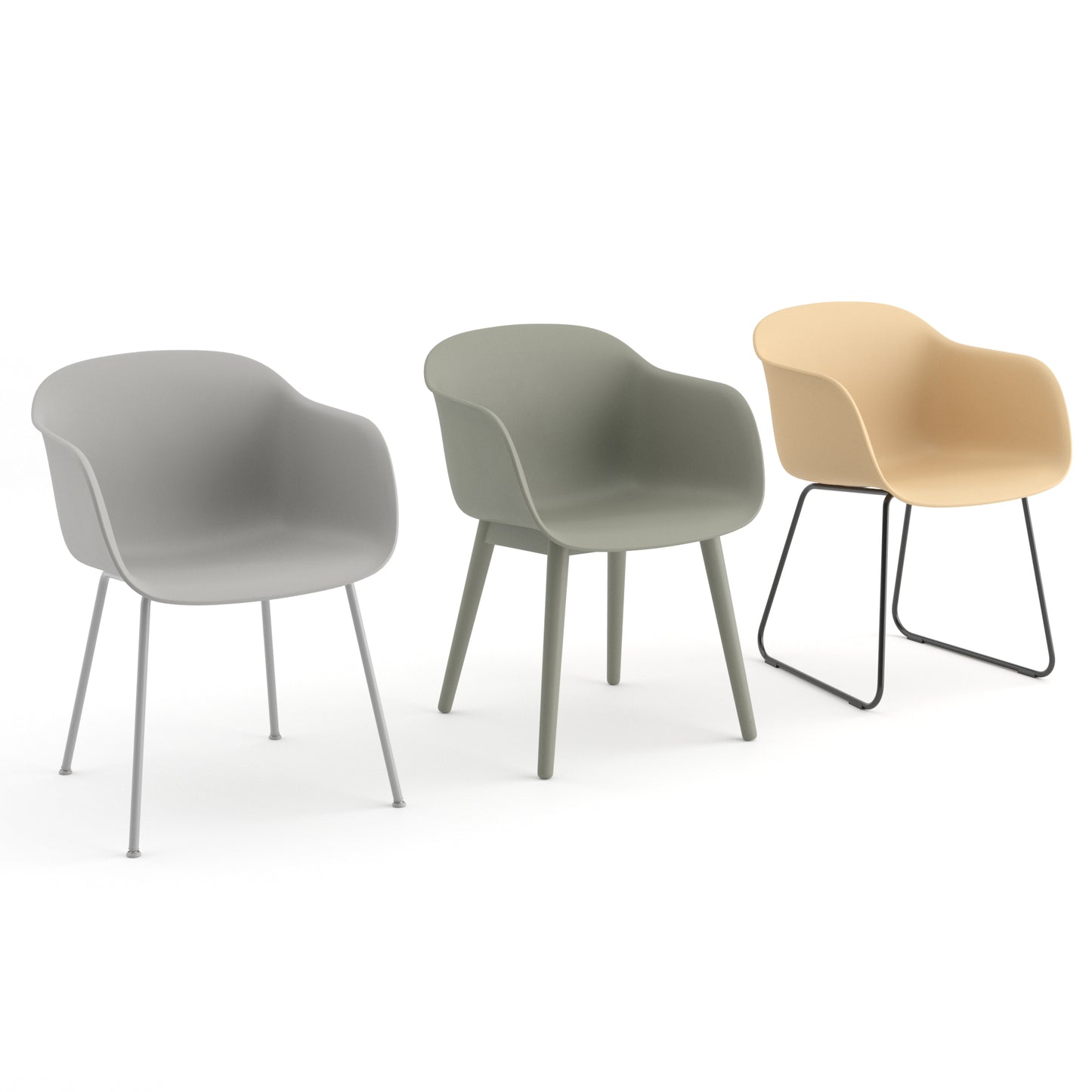 Fiber Armchair Collection By Muuto 3D Model