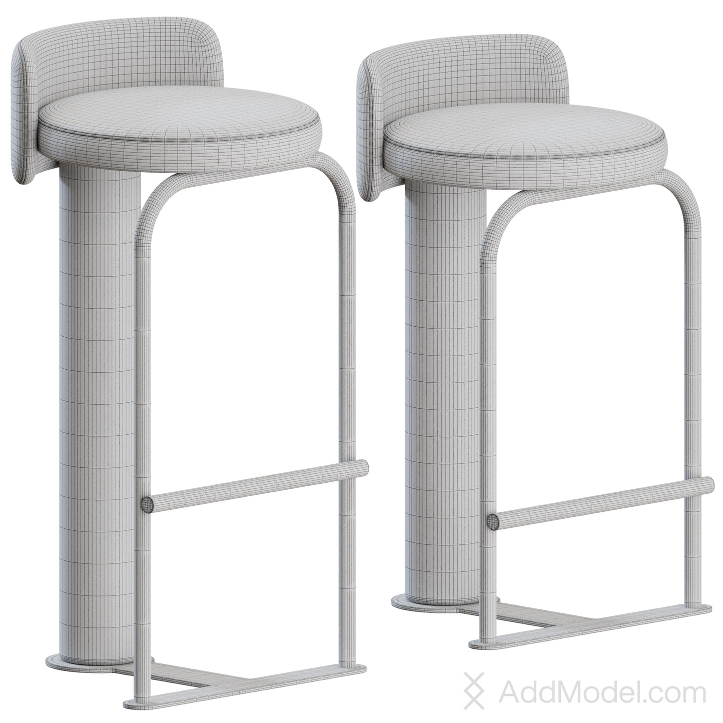 Fox Barstool and Counter By Woo Furniture 3D Model