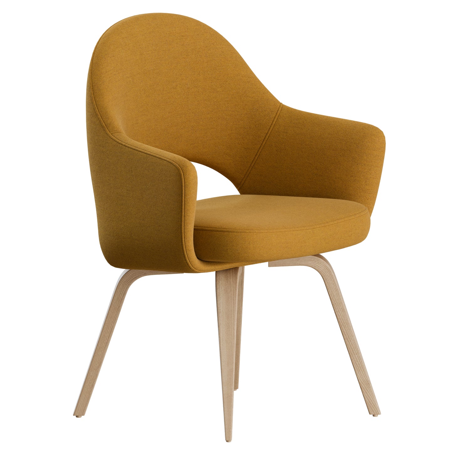 Saarinen Executive Armchair Wood Knoll 3D Model