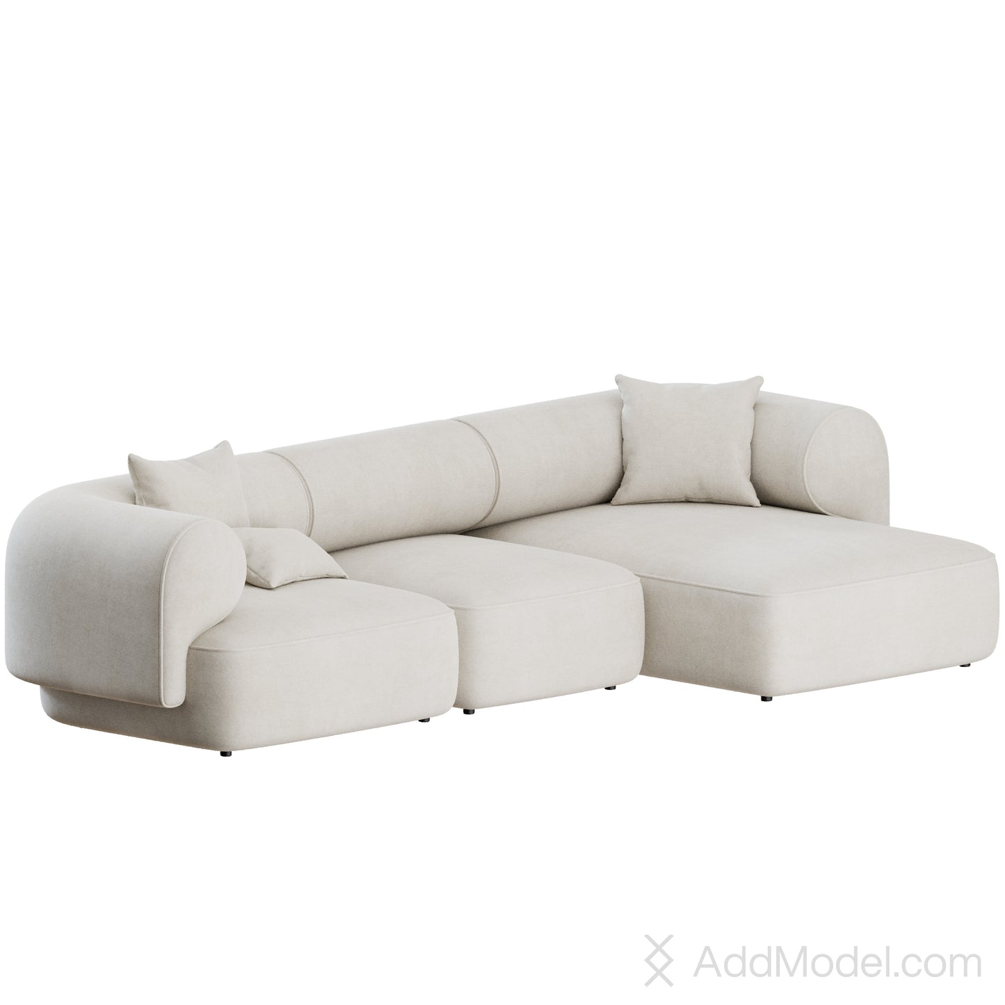Melody Sofa L Shape By Natuzzi 3D Model