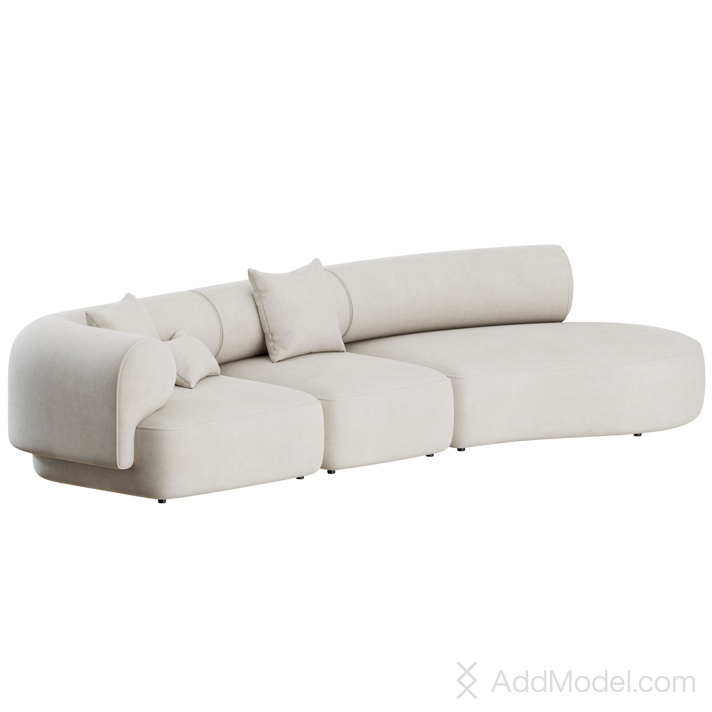 Melody Curved Sofa By Natuzzi 3D Model
