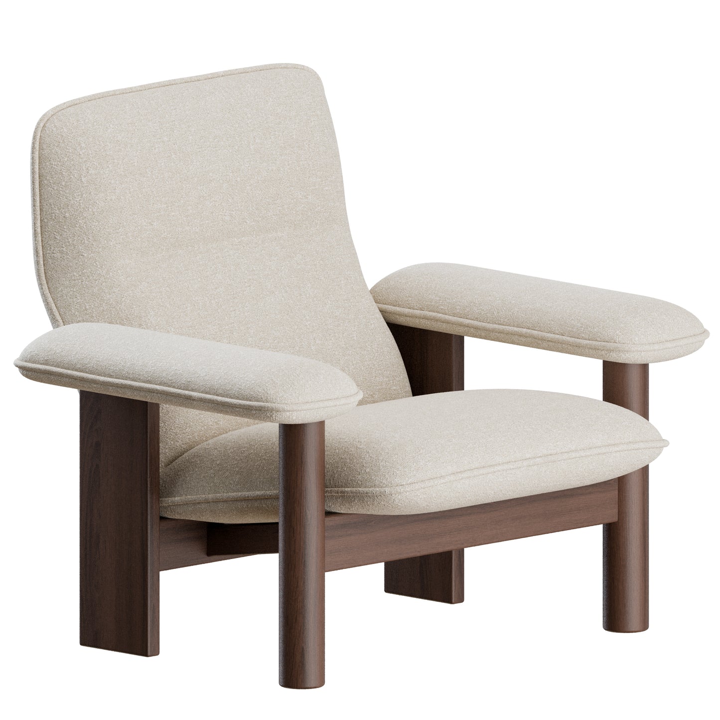 Brasilia Lounge Chair + Ottoman By Audo 3D Model