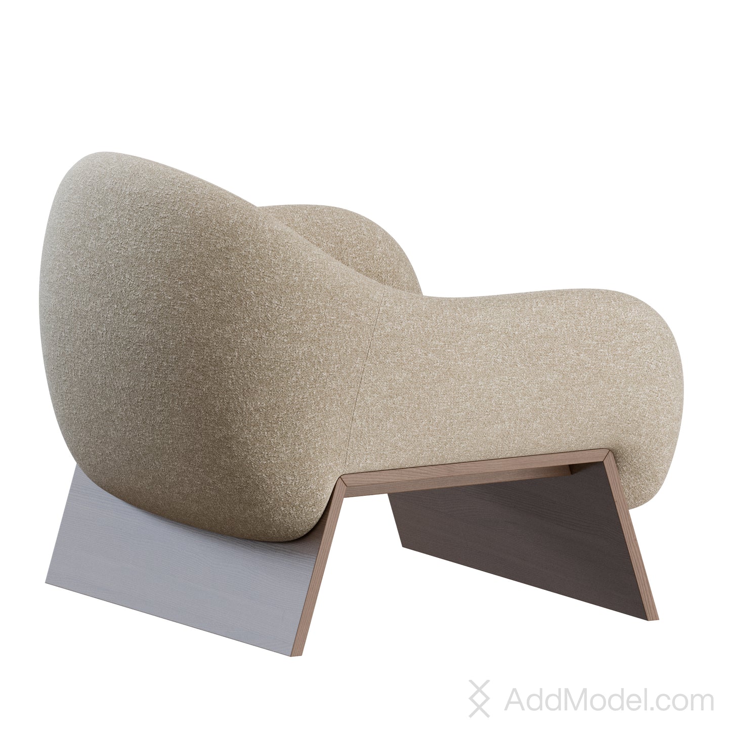 Boolean Armchair By Bonaldo 3D Model