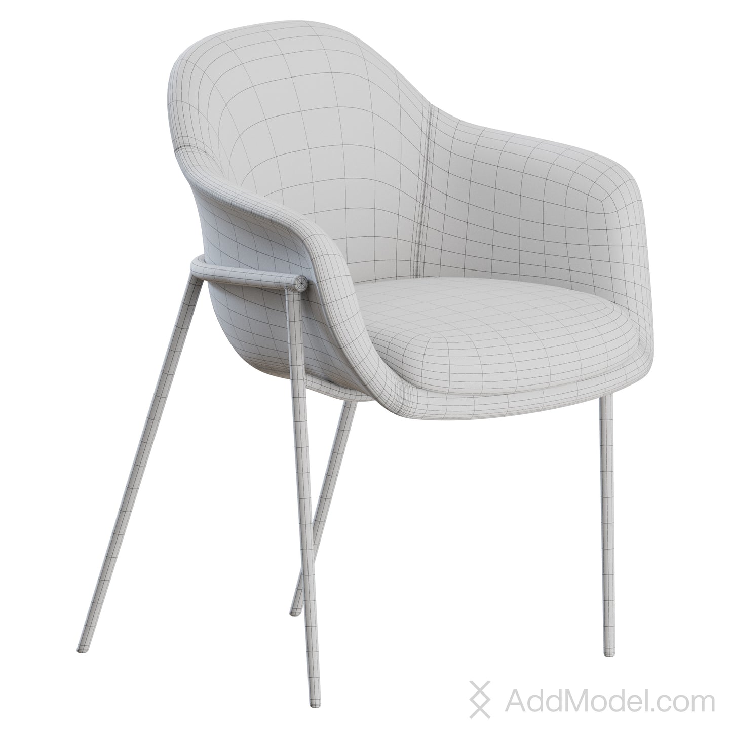 Chia Metal Chair By Marelli 3D Model