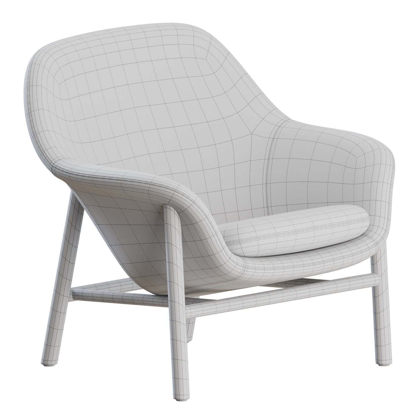 Drape Lounge Chair Wood Normann Copenhagen 3D Model