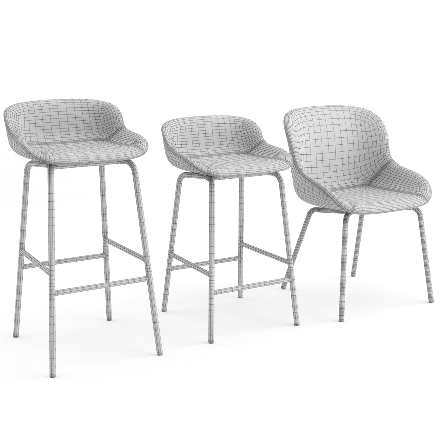 HYG Chair + Barstool By Normann Copenhagen 3D Model