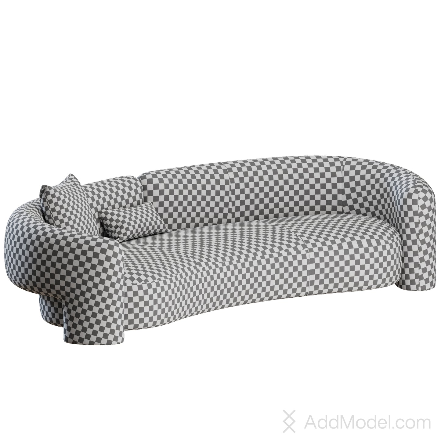 Dudet Bold Curved Sofa By Cassina 3D Model