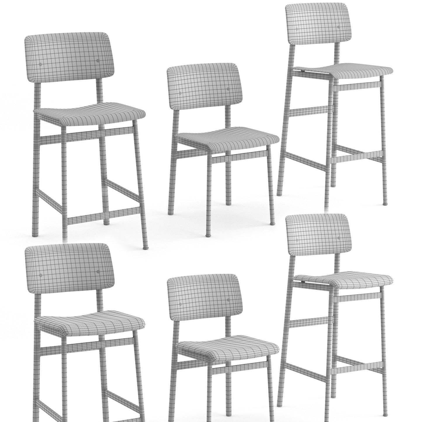 Loft Family Chairs By Muuto 3D Model