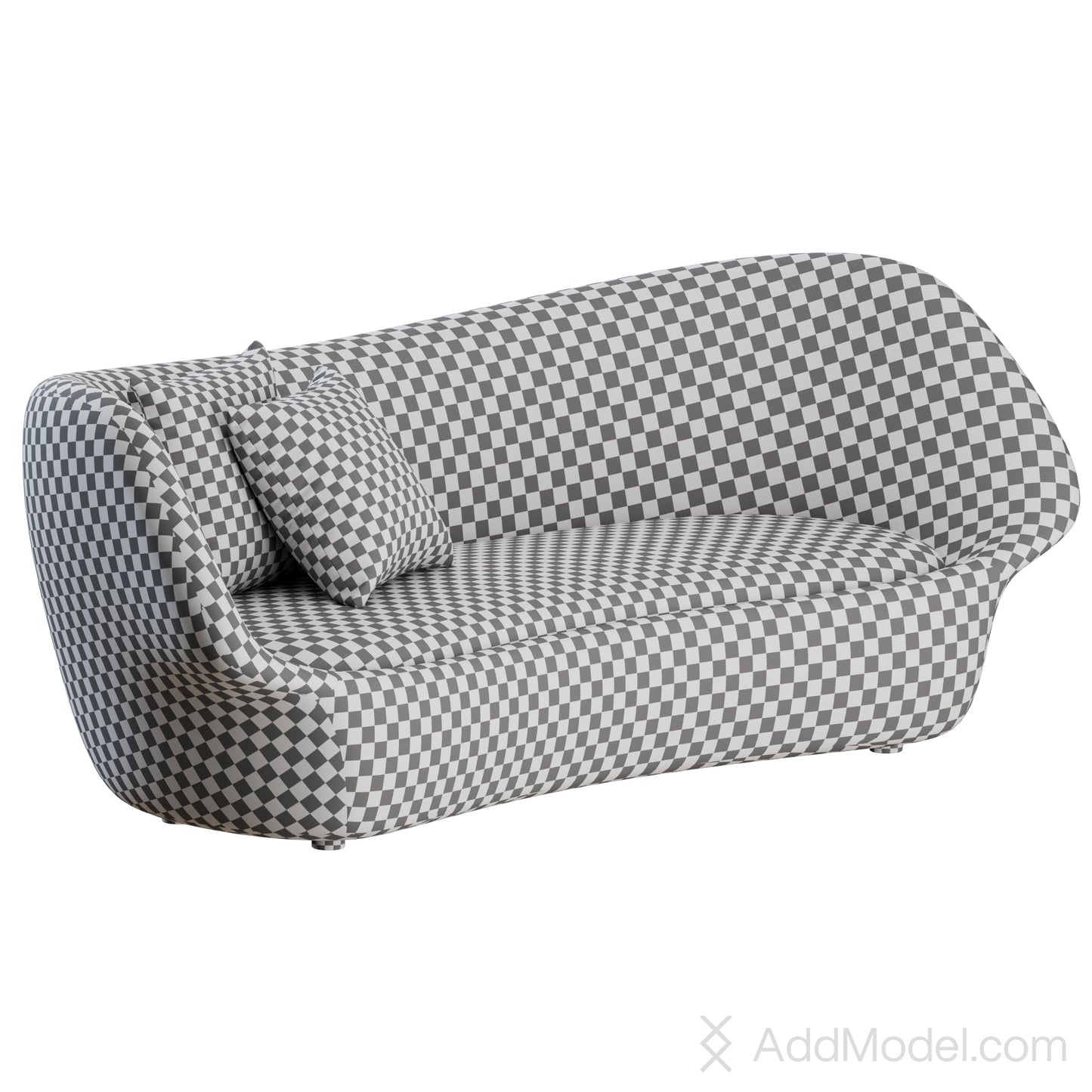 Splash Curved Sofa By Natuzzi 3D Model