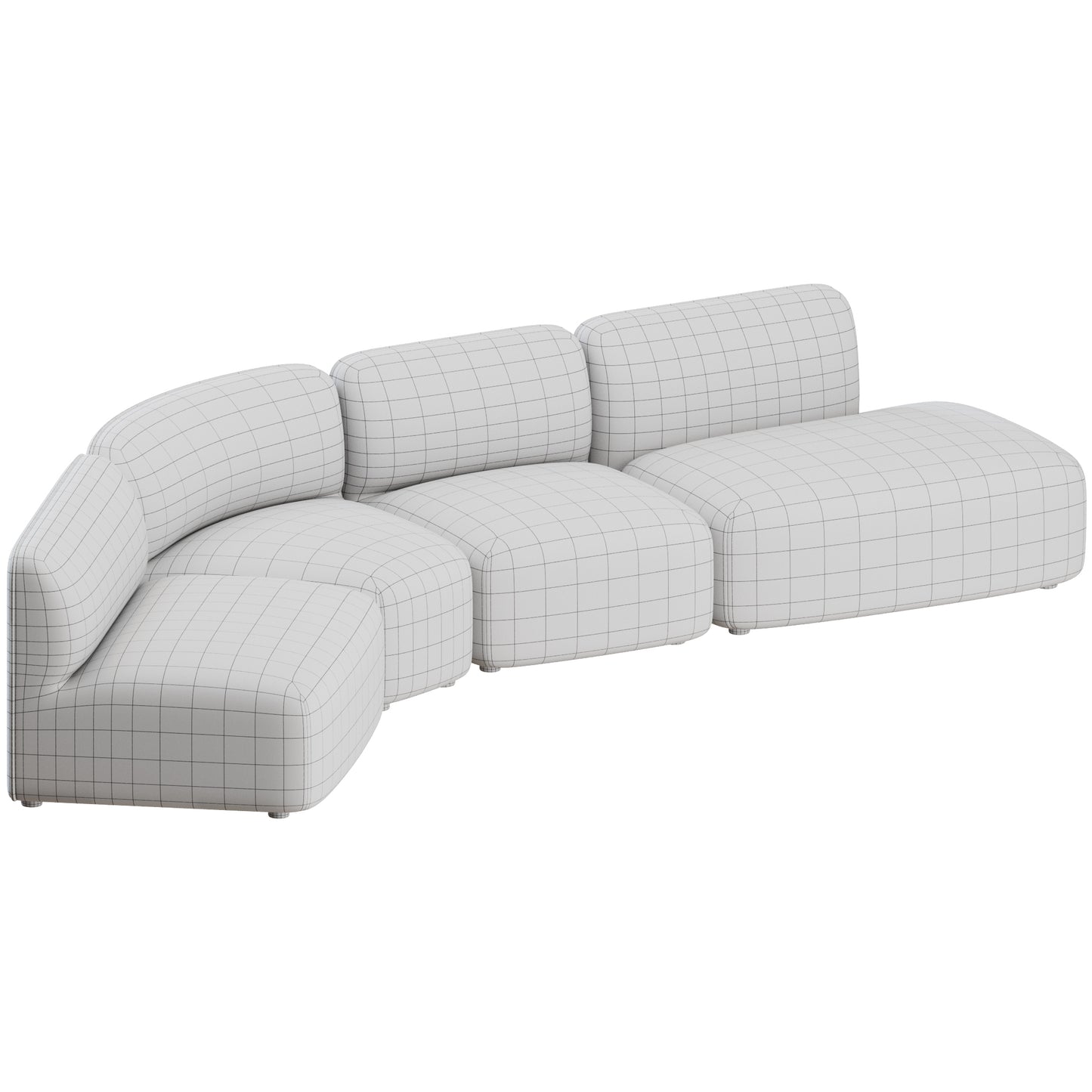 Panorama Curved Sofa 01 Wendelbo 3D Model