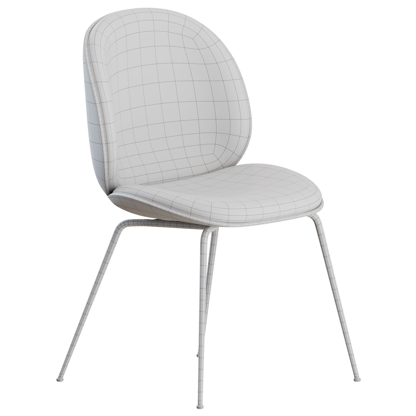 Beetle Veneer Dining Chair Gubi 3D Model