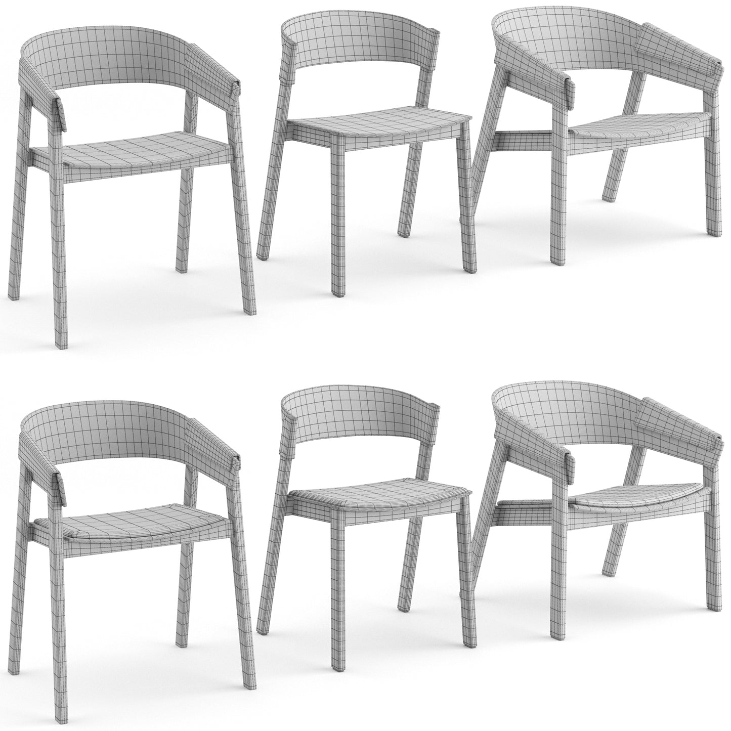 Cover Chairs By Muuto 3D Model