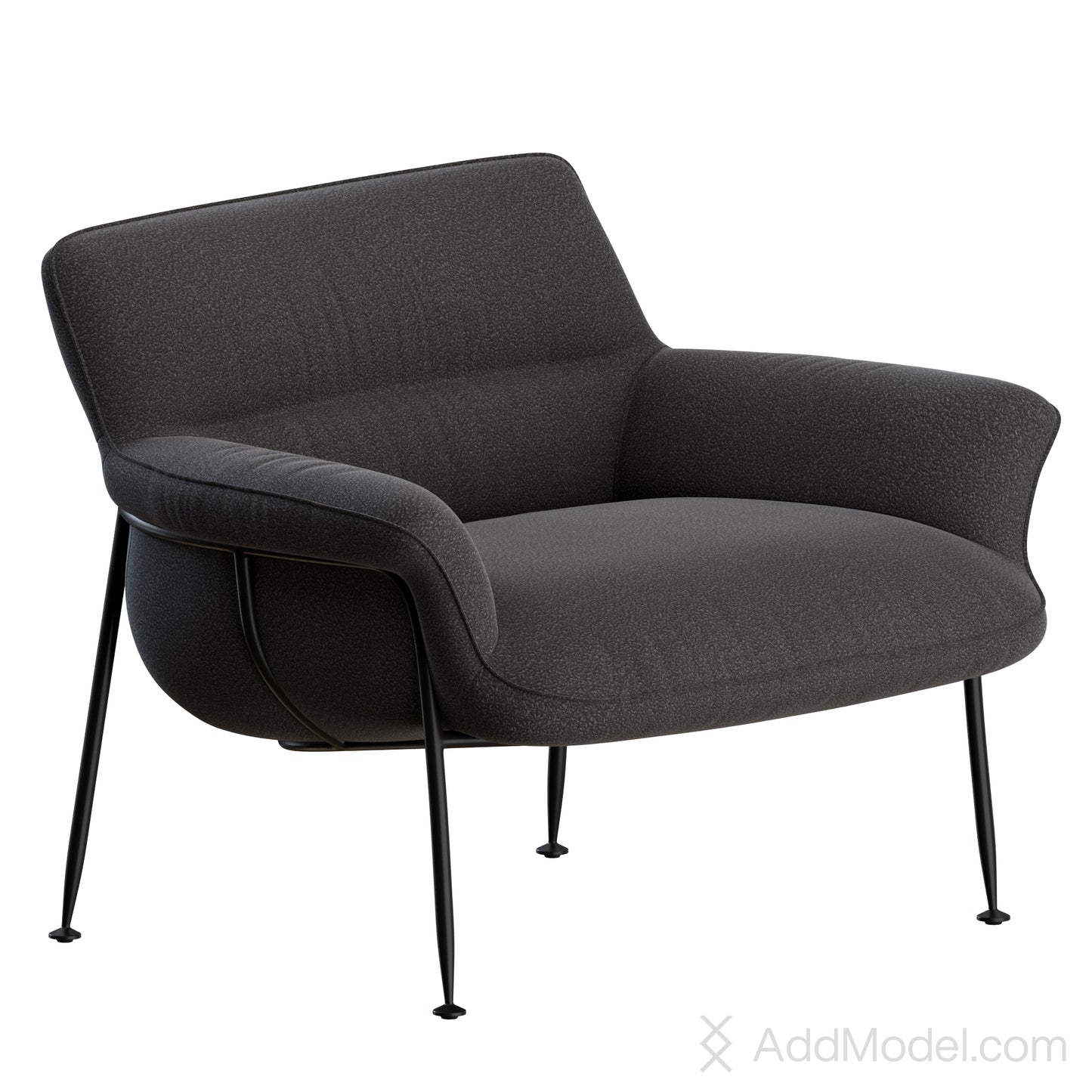 Duvet Lounge Chair By Wendelbo 3D Model