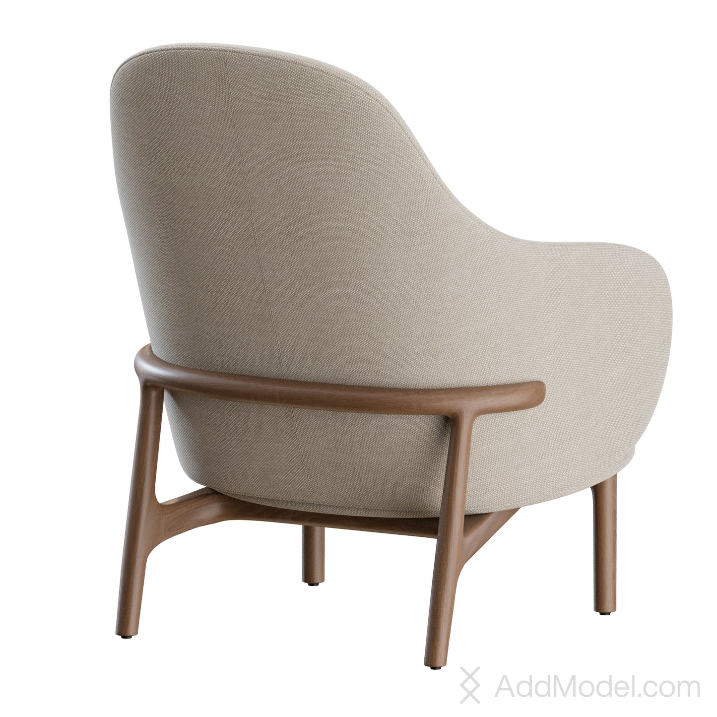 Mela Lounge High Armchair By Artisan 3D Model