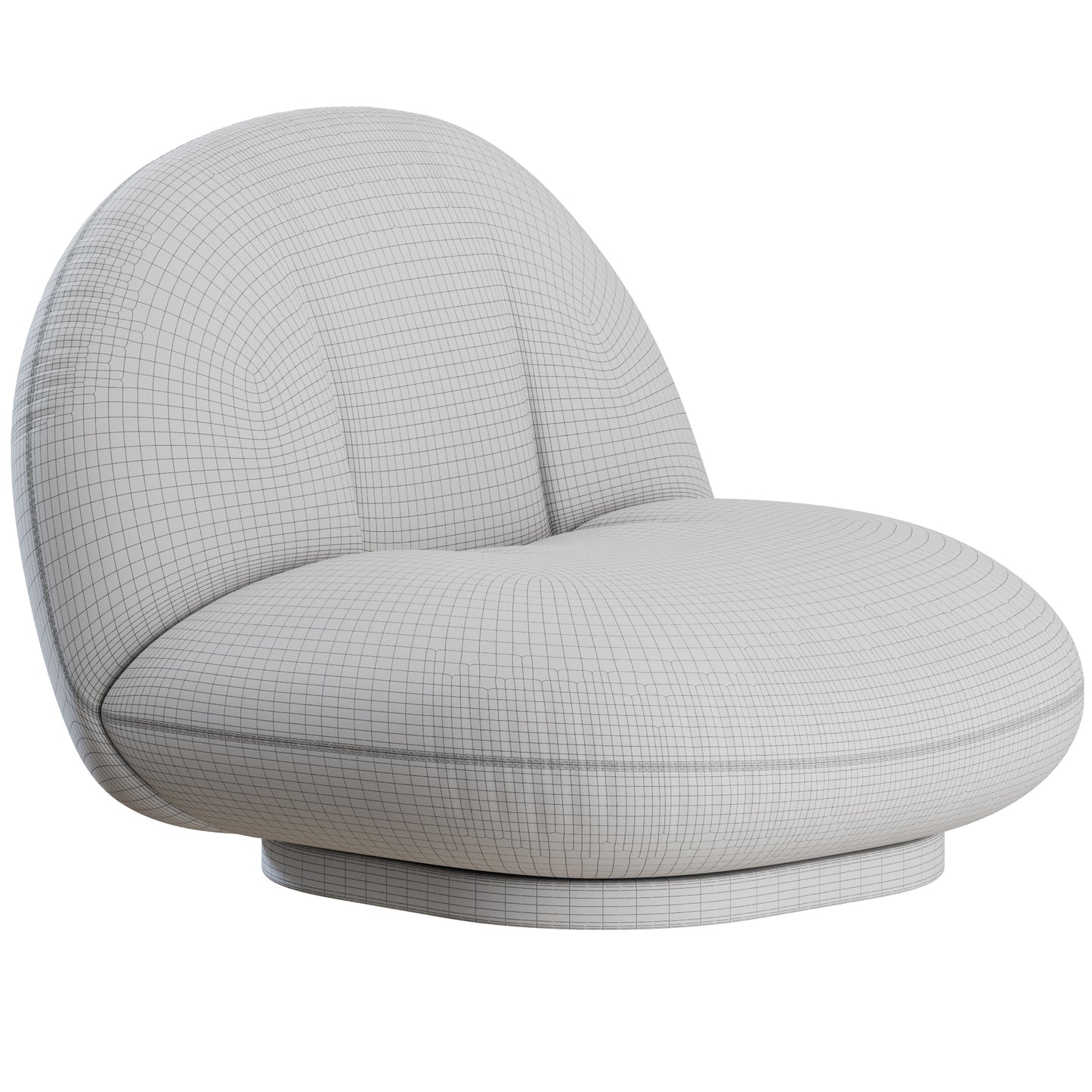 Pacha Mid-Century Lounge Chair Gubi 3D Model