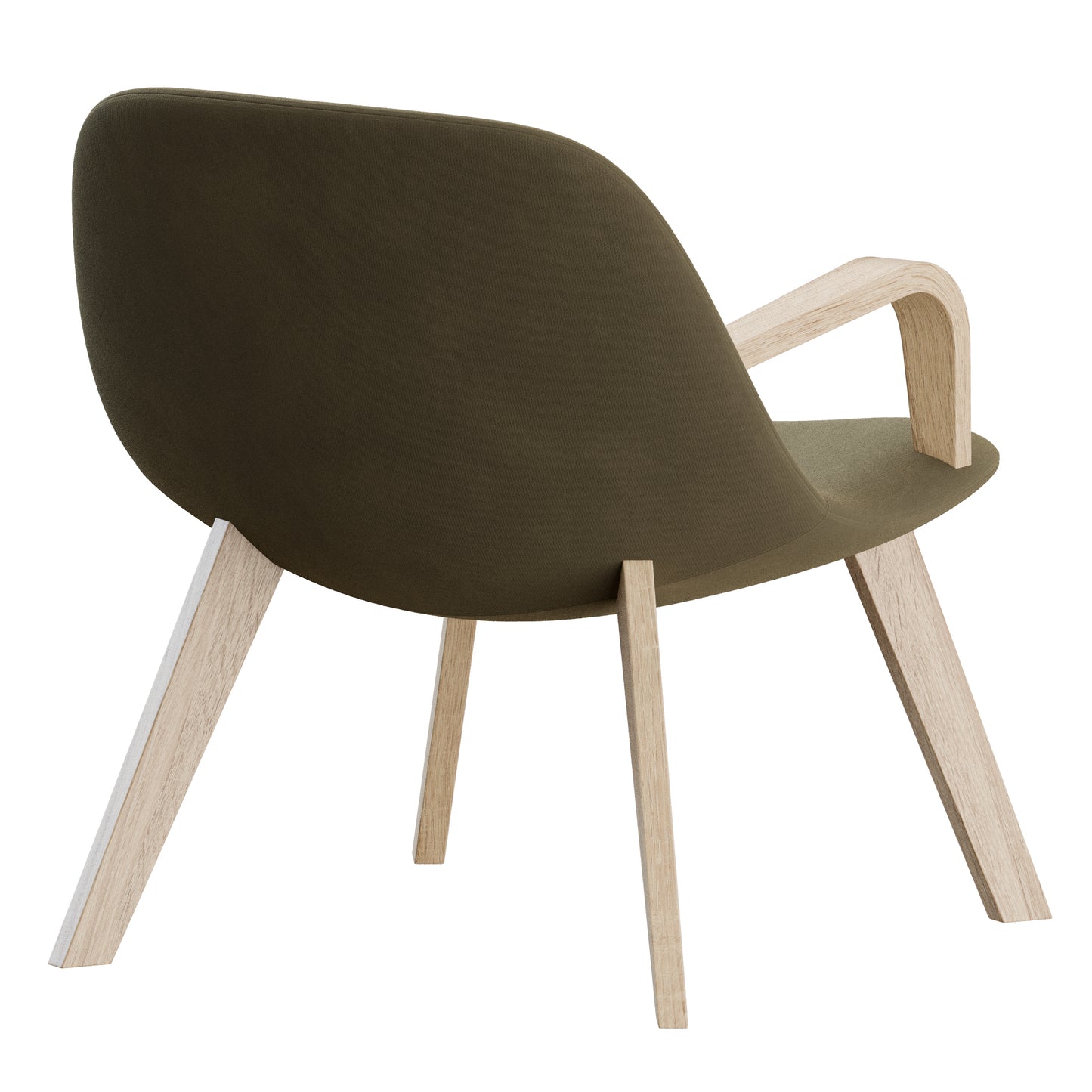 Eyes Lounge Wood Base Armchair By Fredericia 3D Model