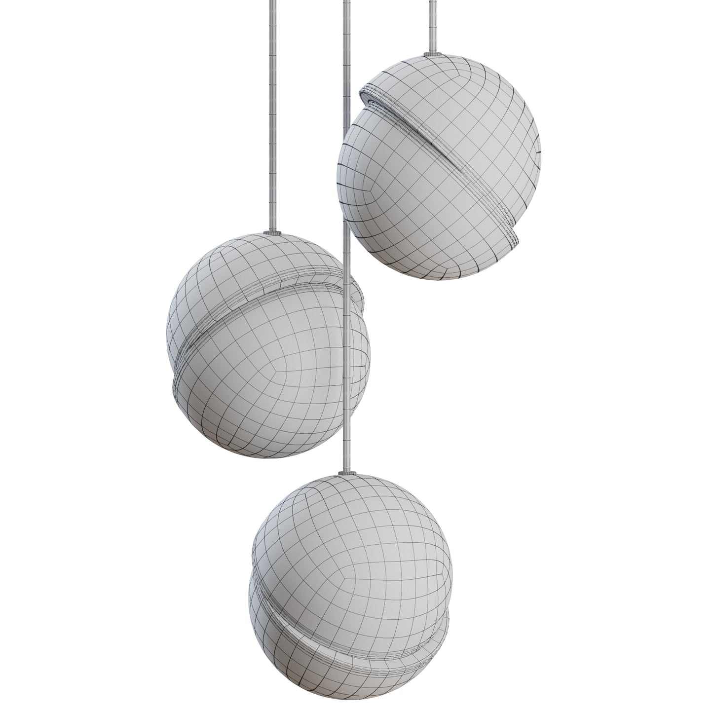 Mini Crescent Chandelier 3 Piece By Lee Broom 3D Model